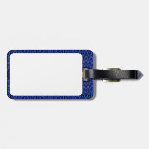 Duck on blue with yellow kaleidoscope luggage tag