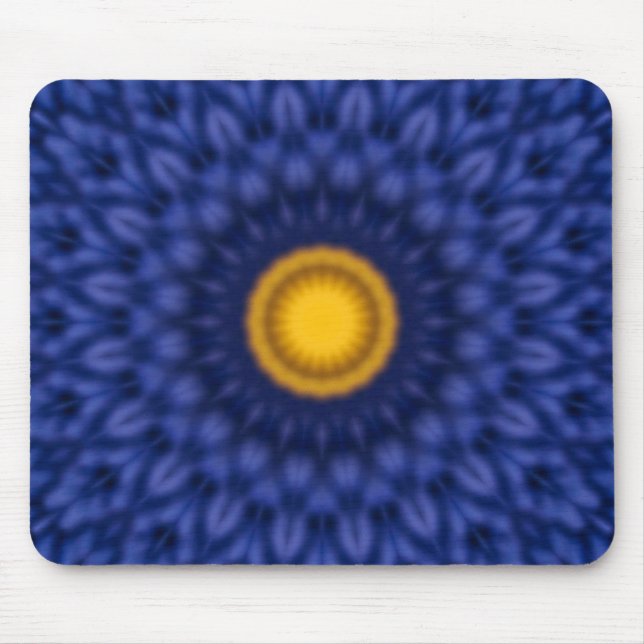 Duck on blue with yellow mouse mat (Front)