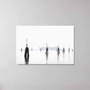 DUCK ON THE LAGOON Stretched Canvas Print