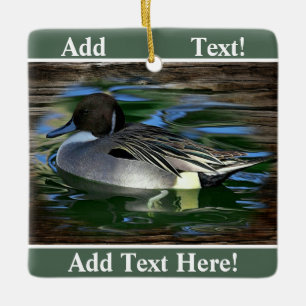Duck On The Lake Ceramic Ornament