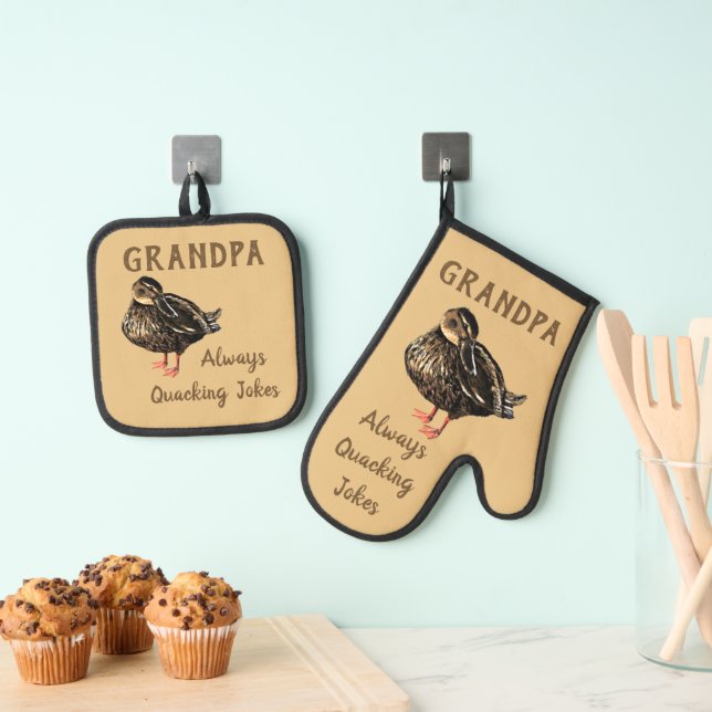Duck Oven Mitt & Pot Holder Set (Insitu(Hanging))