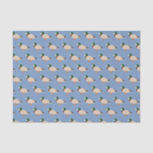 Duck Pattern on Blue Tissue Paper