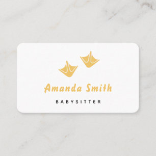Duck paw Babysitter Minimal Business Card