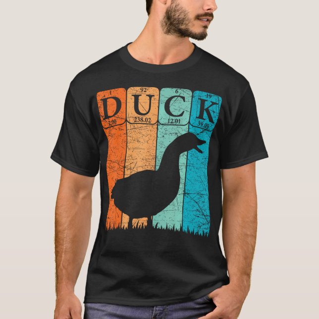 Duck Periodic Table Elements Duck Farmer T-Shirt (Front)
