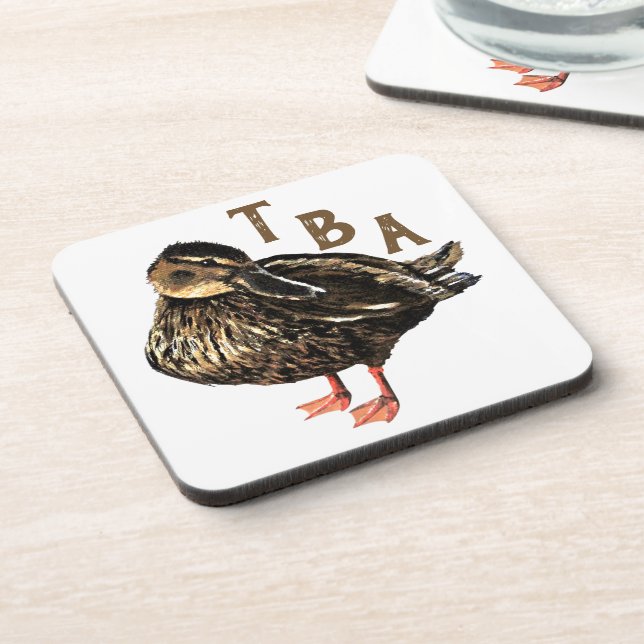Duck Plastic Coaster (Left Side)