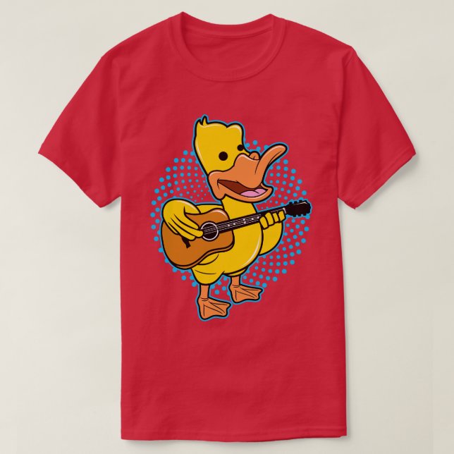 Duck Playing Guitar 2 T-Shirt (Design Front)