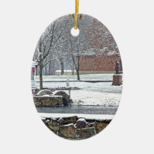 Duck Pond at Ste. Marie Du Lac Ceramic Tree Decoration