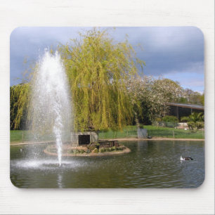 Duck pond in springtime mouse mat