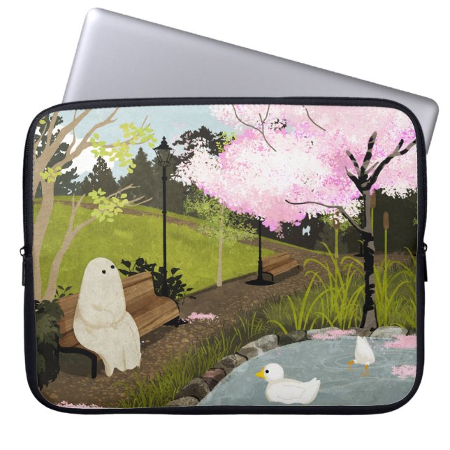 Duck Pond - Spring Laptop Sleeve (Front)