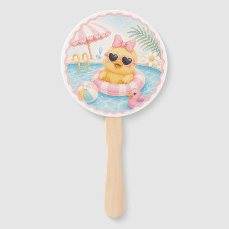 Duck Pool Party Hand Fan Birthday Favour