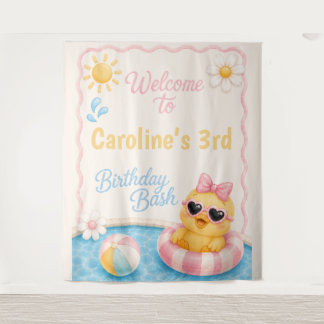 Duck Pool Party Welcome Sign | Splish Splash Tapestry