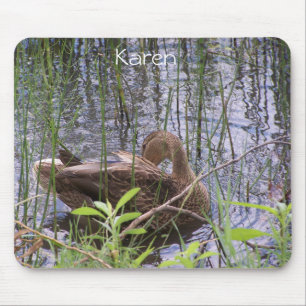Duck Preening in the Reeds Mouse Mat