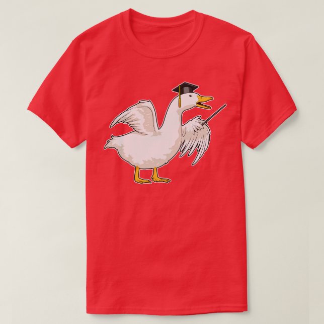 Duck Professor Cylinder T-Shirt (Design Front)