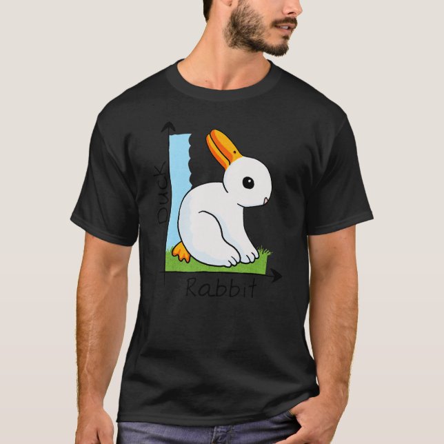 Duck Rabbit Funny Graph Animal Chart Cute Mid-Autu T-Shirt (Front)