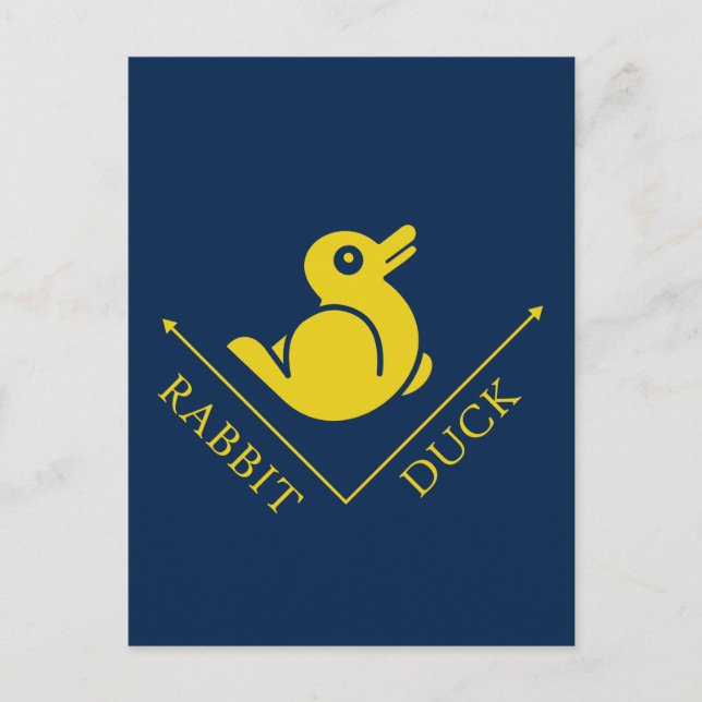 Duck Rabbit Illusion Postcard (Front)