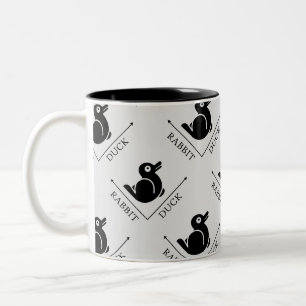 Duck Rabbit Illusion Two-Tone Coffee Mug