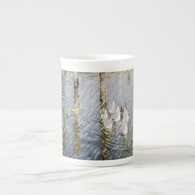 Duck Reflections l Bone China Mug (Front)