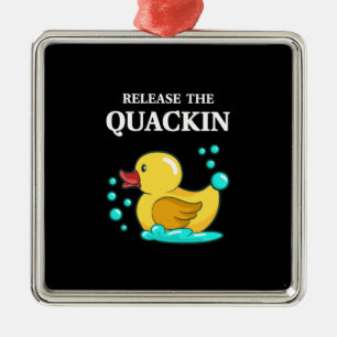Duck - Release The Quackin Metal Tree Decoration