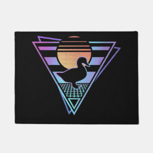 Duck Retro 80s EDM Synthwave Gift T-Shirt Doormat