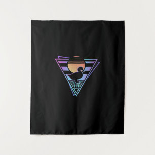 Duck Retro 80s EDM Synthwave Gift T-Shirt Tapestry