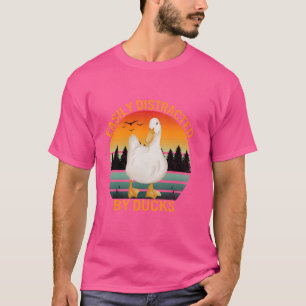 Duck - Retro Vintage Easily Distracted By Ducks Du T-Shirt