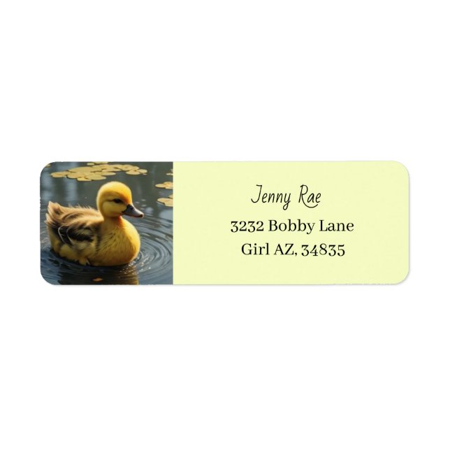 Duck Return Address Labels Customisable (Front)