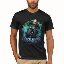 Duck Rider 3D Cyber Duck Motorcycle T-Shirt