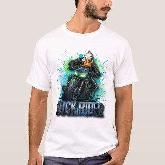 Duck Rider 3D Cyber Duck Motorcycle T-Shirt