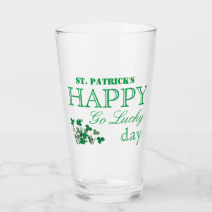 Duck Shamrock Happy Go Lucky St Patrick's Day  Glass