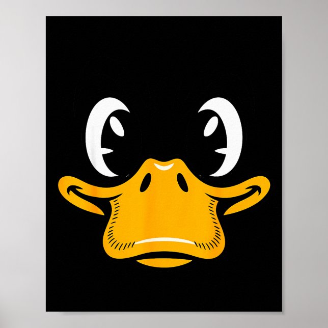 Duck Shirt Adult Kids Men Women Yellow Duck Face C Poster (Front)