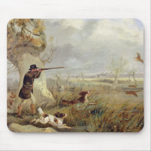 Duck Shooting (oil on canvas) Mouse Mat