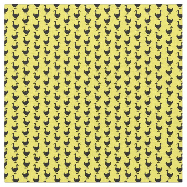 Duck Silhouettes CUSTOM BACKGROUND COLOR Fabric (Close Up)