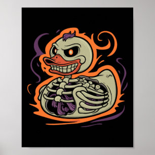 Duck Skeleton Rubber Duckie Costume Party  Poster