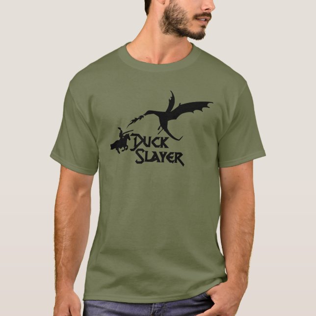 Duck Slayer Duck Hunting Knight T Shirt (Front)