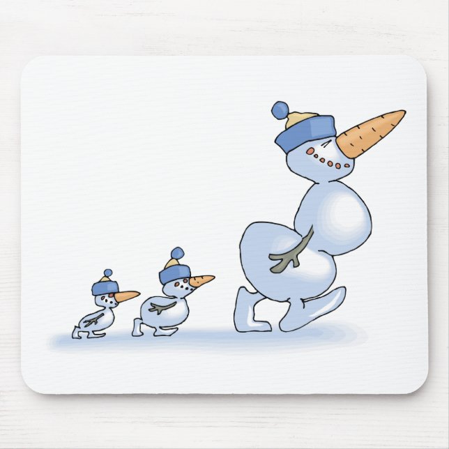Duck Snowmen Mouse Mat (Front)