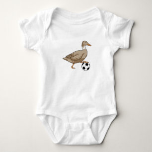 Duck Soccer player Soccer Baby Bodysuit