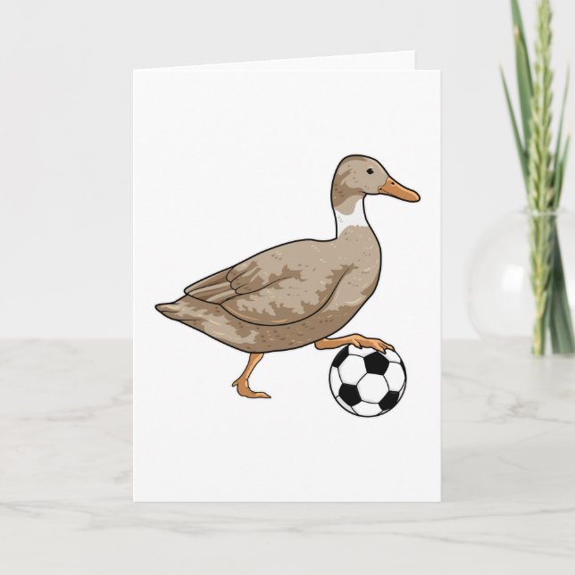 Duck Soccer player Soccer Card (Front)