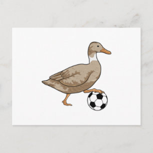 Duck Soccer player Soccer Postcard