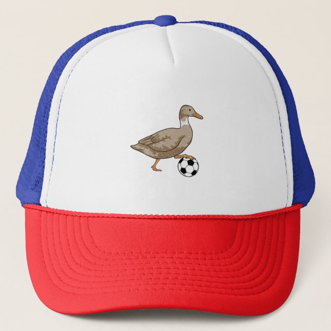 Duck Soccer player Soccer Trucker Hat (Front)