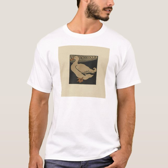 Duck - Square Animals Illustration T-Shirt (Front)