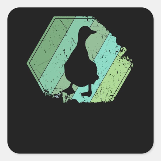 Duck Square Sticker (Front)