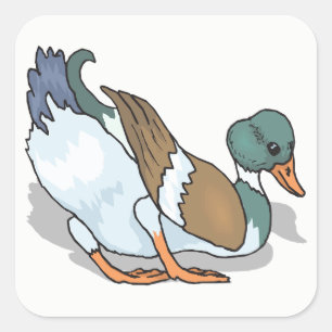 Duck Square Sticker
