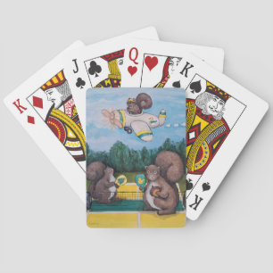 Duck Squirrels Playing Cards