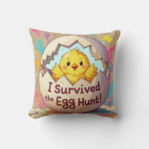 Duck Survived The Easter Egg Hunt Cushion
