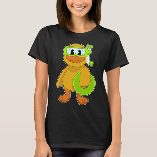 Duck Swimming Snorkel T-Shirt (Front)