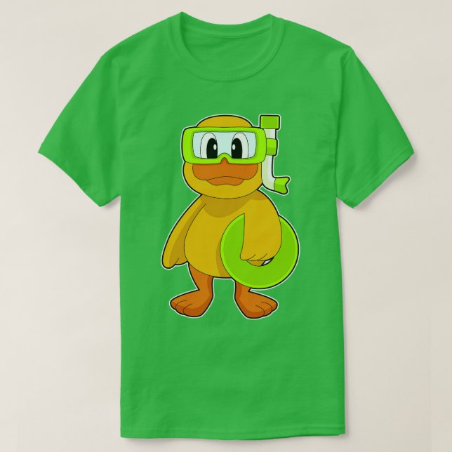 Duck Swimming Snorkel T-Shirt (Design Front)