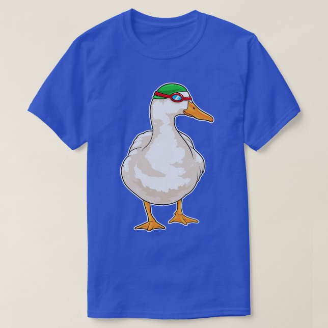 Duck Swimming Swimming Goggles  T-Shirt (Design Front)
