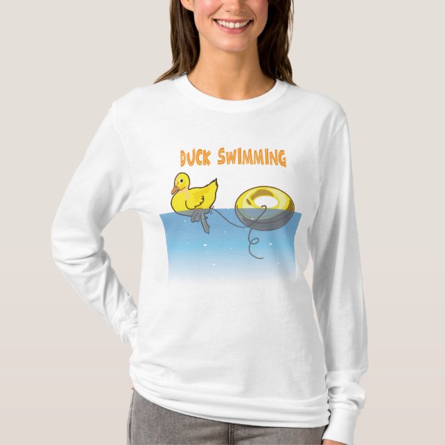 Duck Swimming T-Shirt (Front)