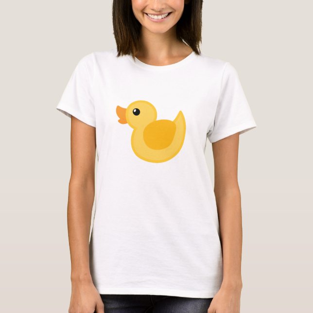 Duck T-shirt in yellow and white - Rubber Ducky (Front)