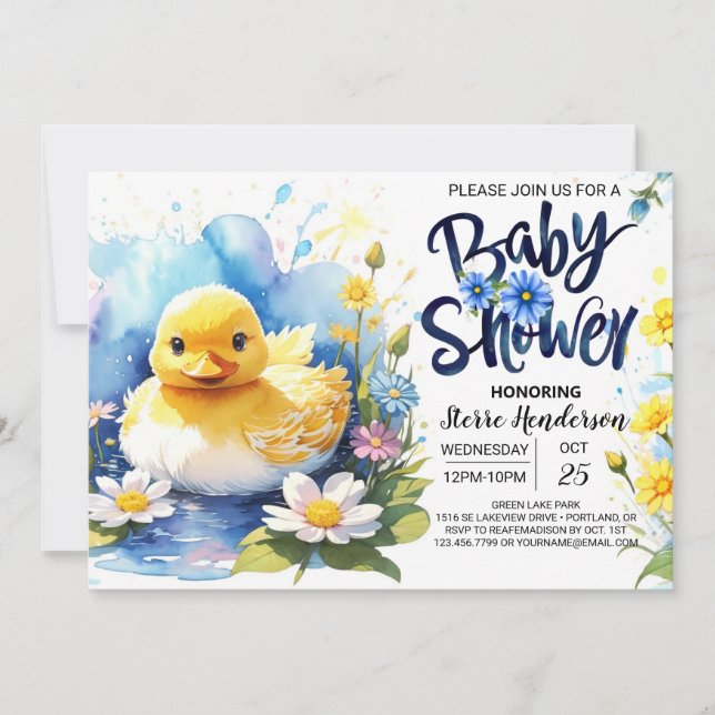 Duck Tales Baby Shower Wonderland invitation (Front)